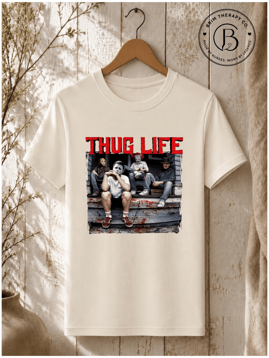 SEHL1036: Thug Life Horror Icons Halloween Tee