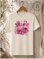 GELI1003: Pink Power Game Day Breast Cancer Awareness Tee