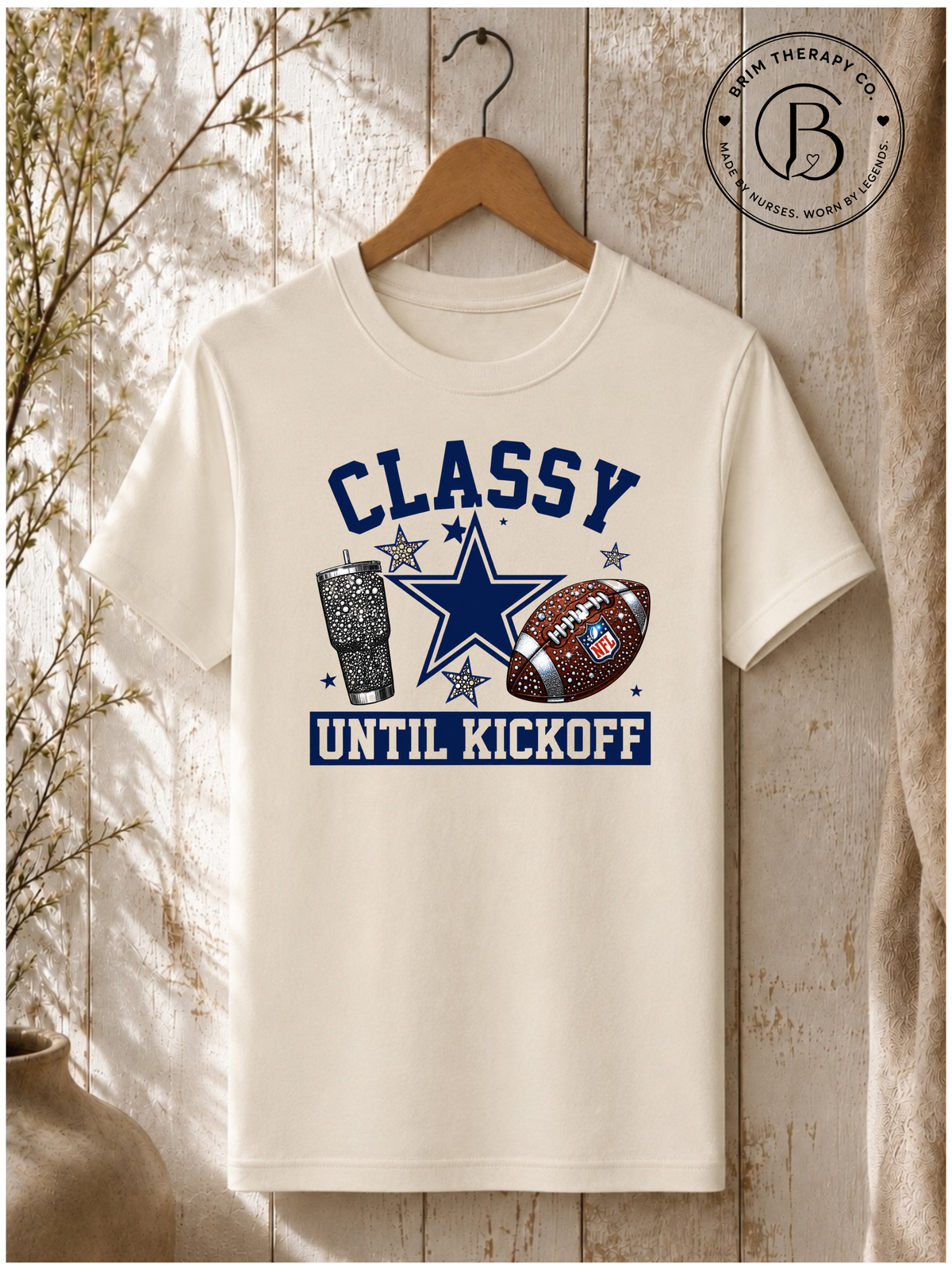 SPFB1121: Classy Until Kickoff Dallas Game Day Tee