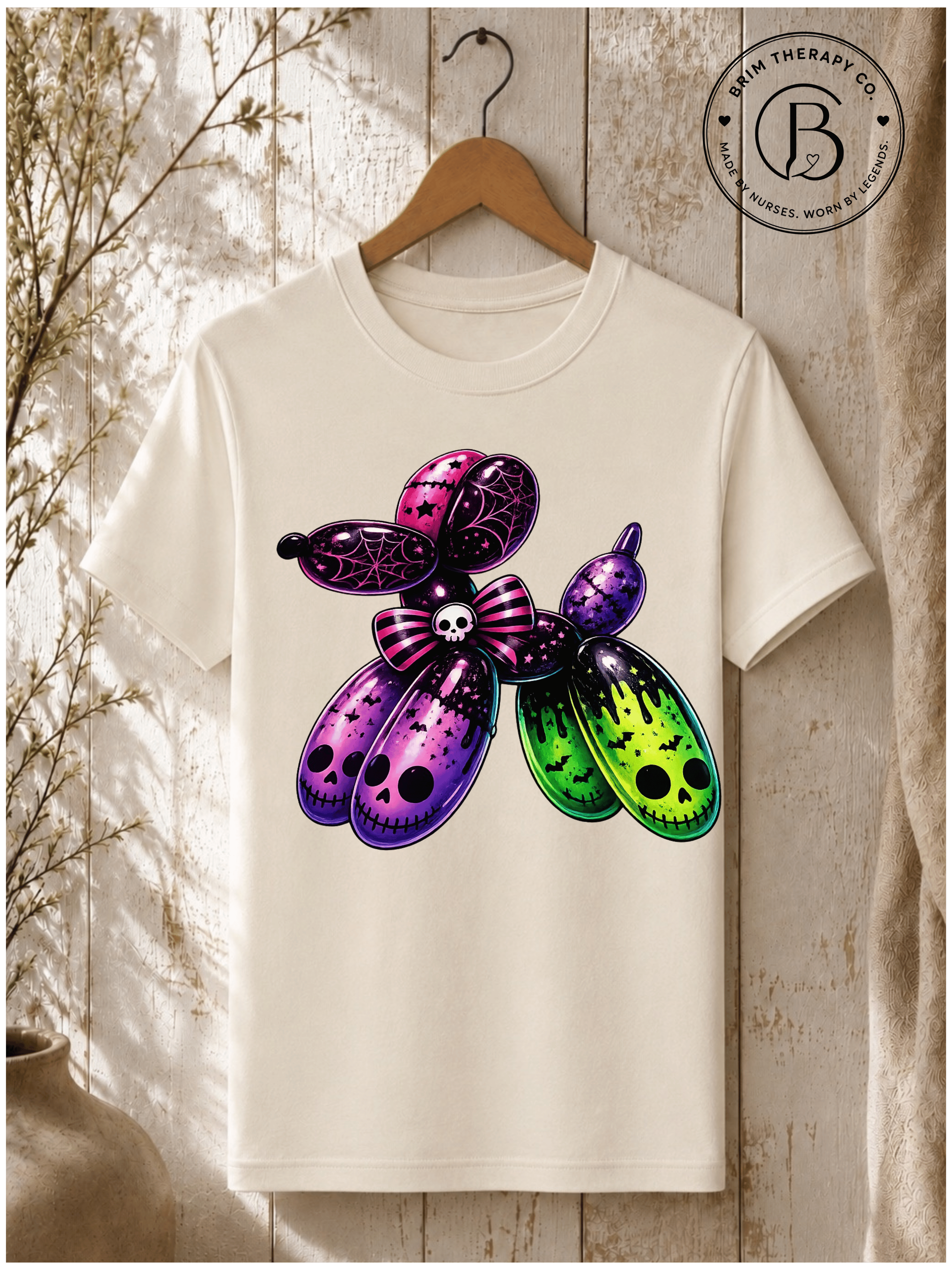 SEHL1037: Boo-tiful Balloon Dog Halloween Tee