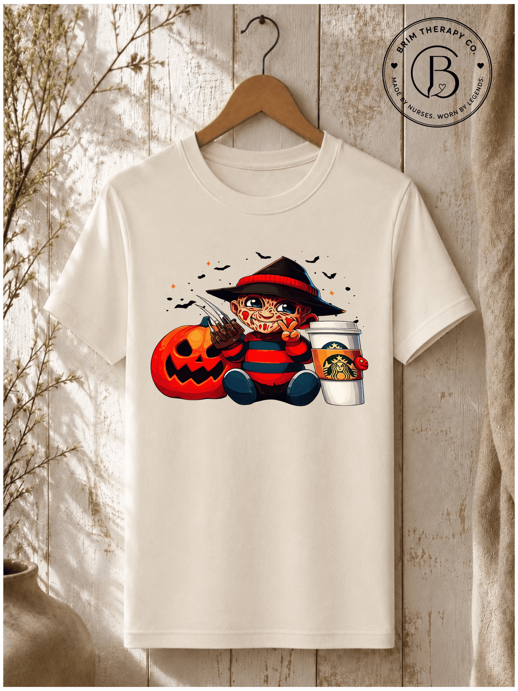 SEHL1039: Nightmare Fuel & Coffee Freddy Halloween Tee