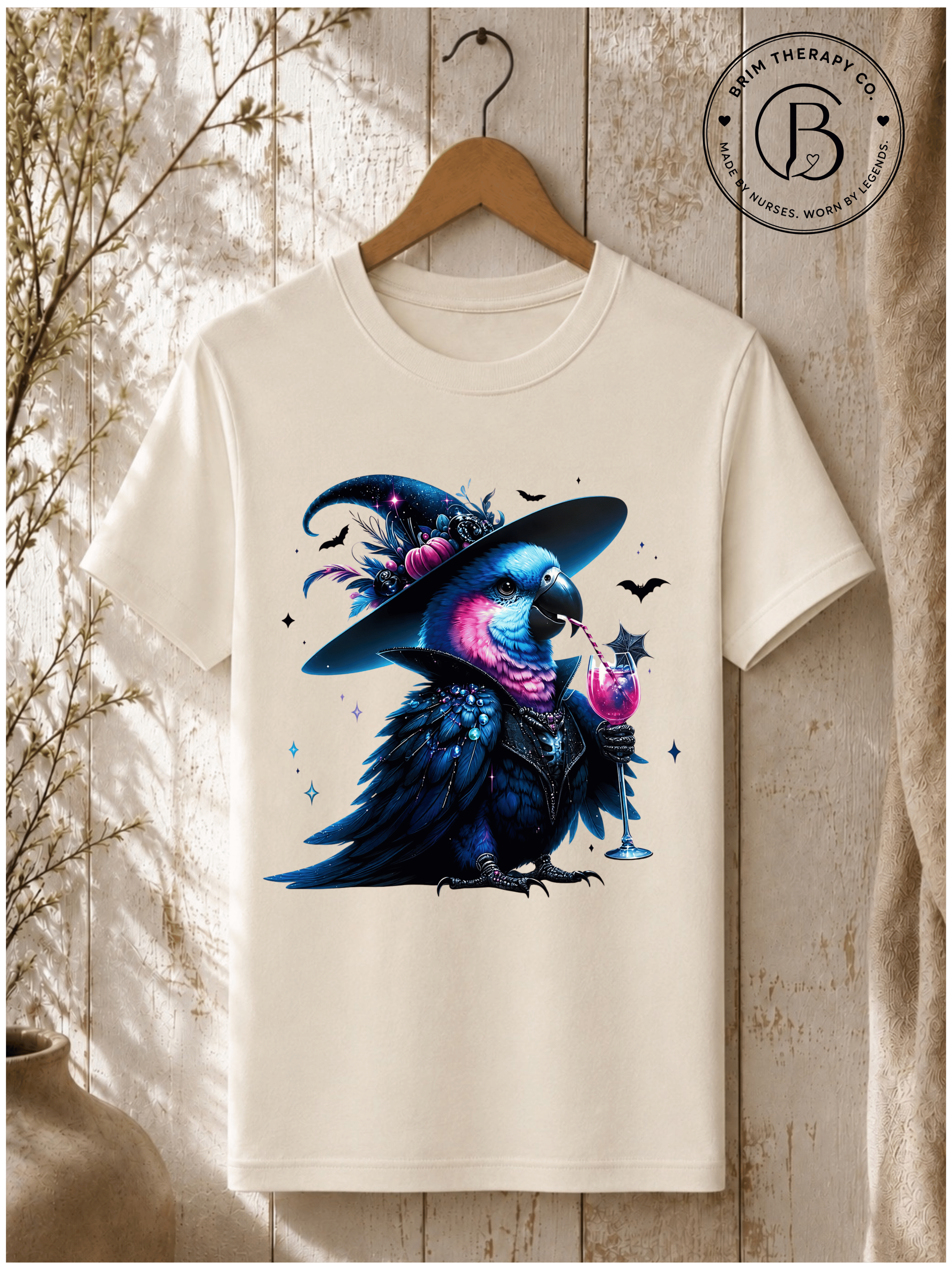 SEHL1034: Witch Better Have My Booze Halloween Parrot Tee