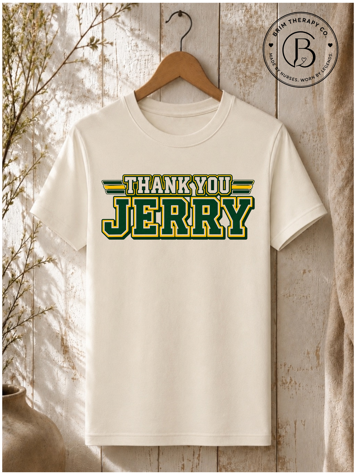 SPFB1242: Thank you, Jerry Packers Fan Graphic Tee