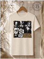 SEHL1086: Pretty Little Nightmare Horror Collage Graphic Tee