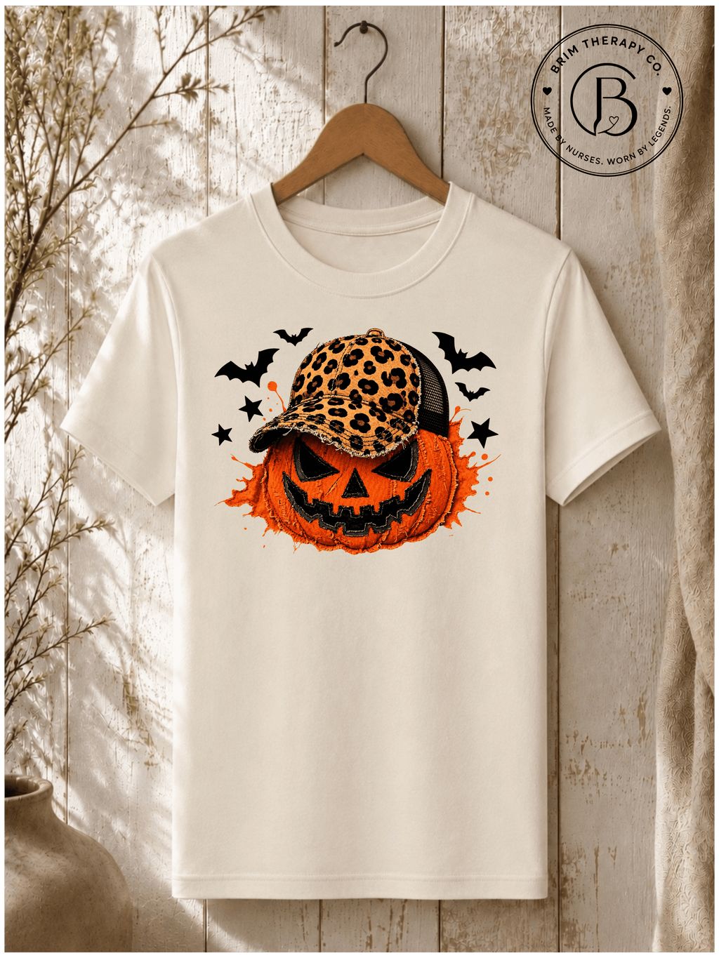 SEHL1315: Pumpkin Spice & Leopard Nights Halloween Graphic Tee