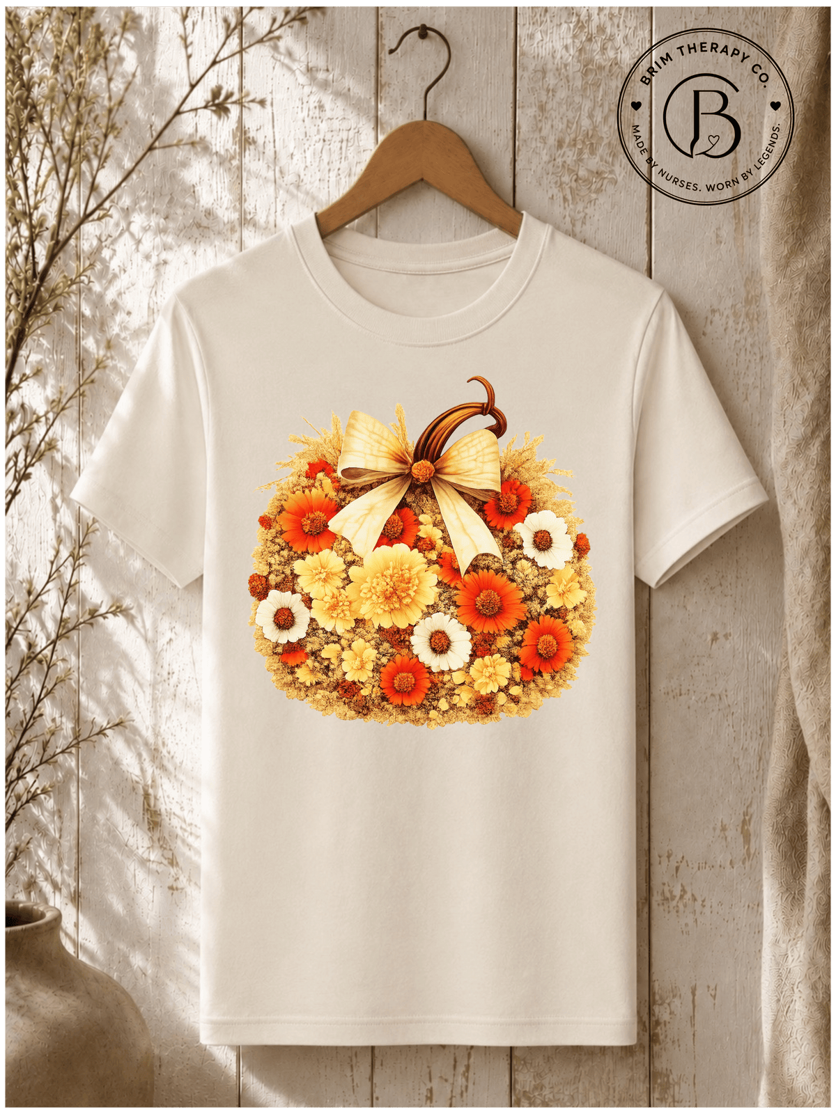 SEHL1099: Autumn in Bloom Pumpkin Graphic Tee