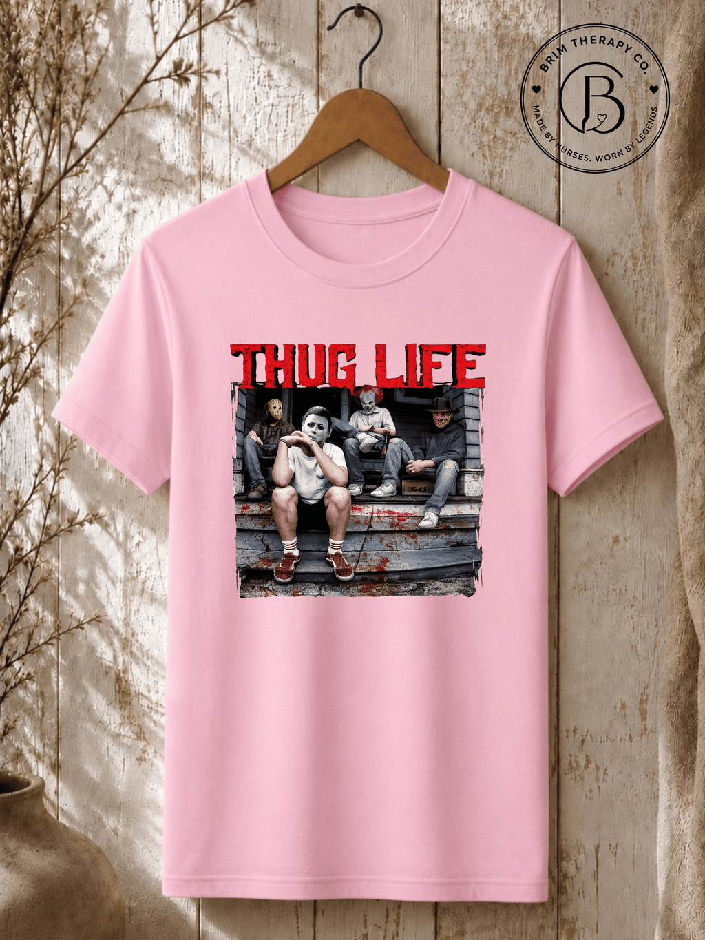 SEHL1036: Thug Life Horror Icons Halloween Tee