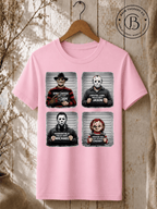 SEHL1019: Booked & Busted Horror Icons Tee