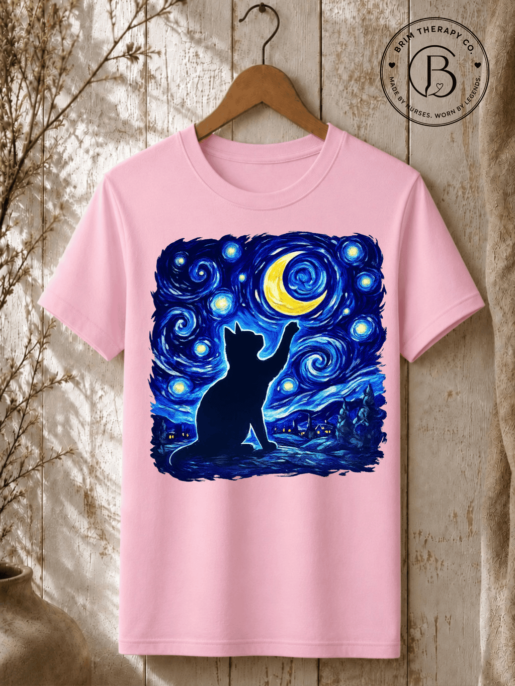 SEHL1010: Starry Night Cat Tee