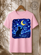 SEHL1010: Starry Night Cat Tee