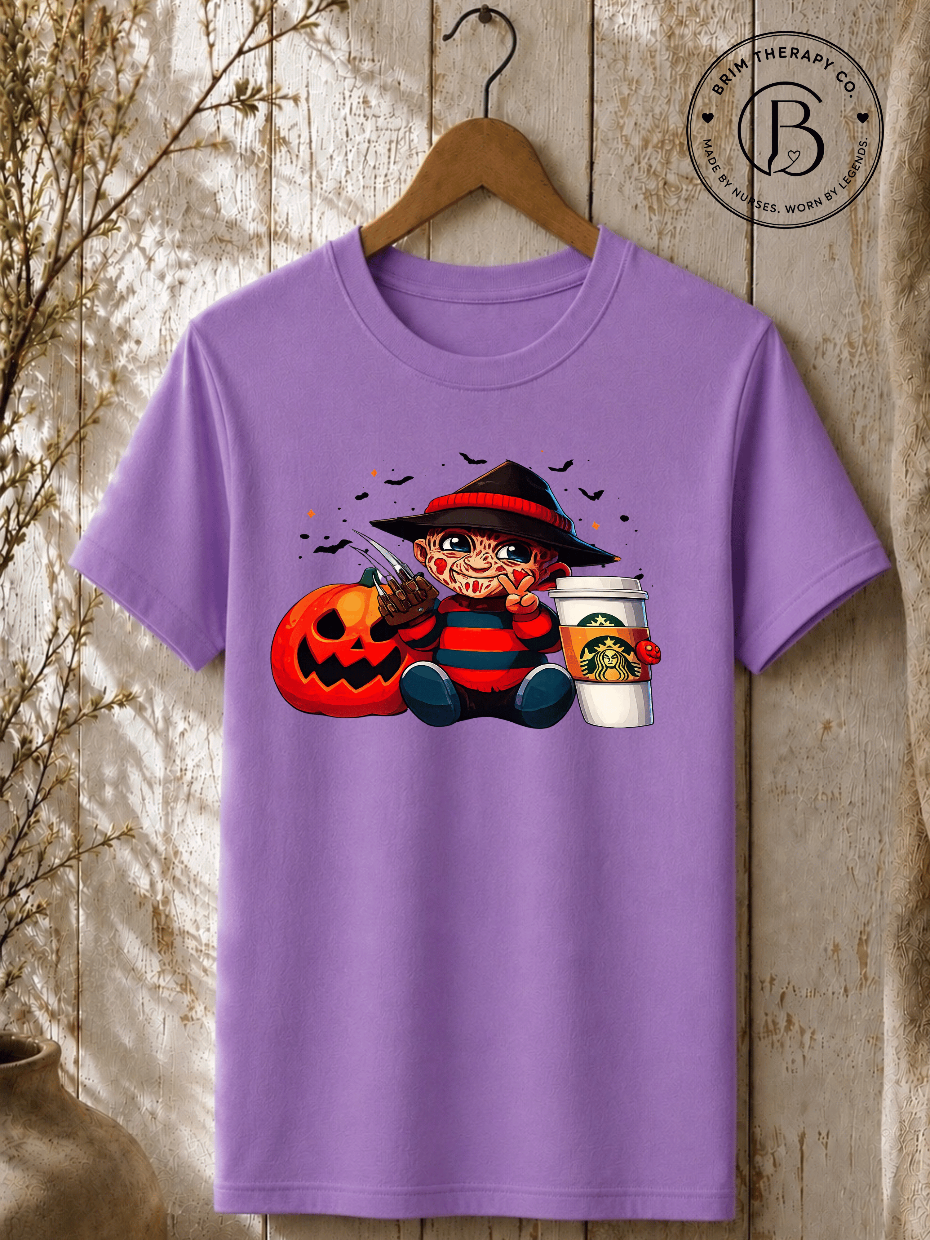 SEHL1039: Nightmare Fuel & Coffee Freddy Halloween Tee