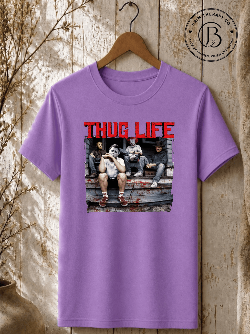 SEHL1036: Thug Life Horror Icons Halloween Tee