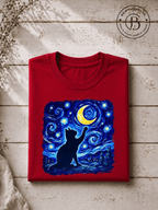SEHL1010: Starry Night Cat Tee