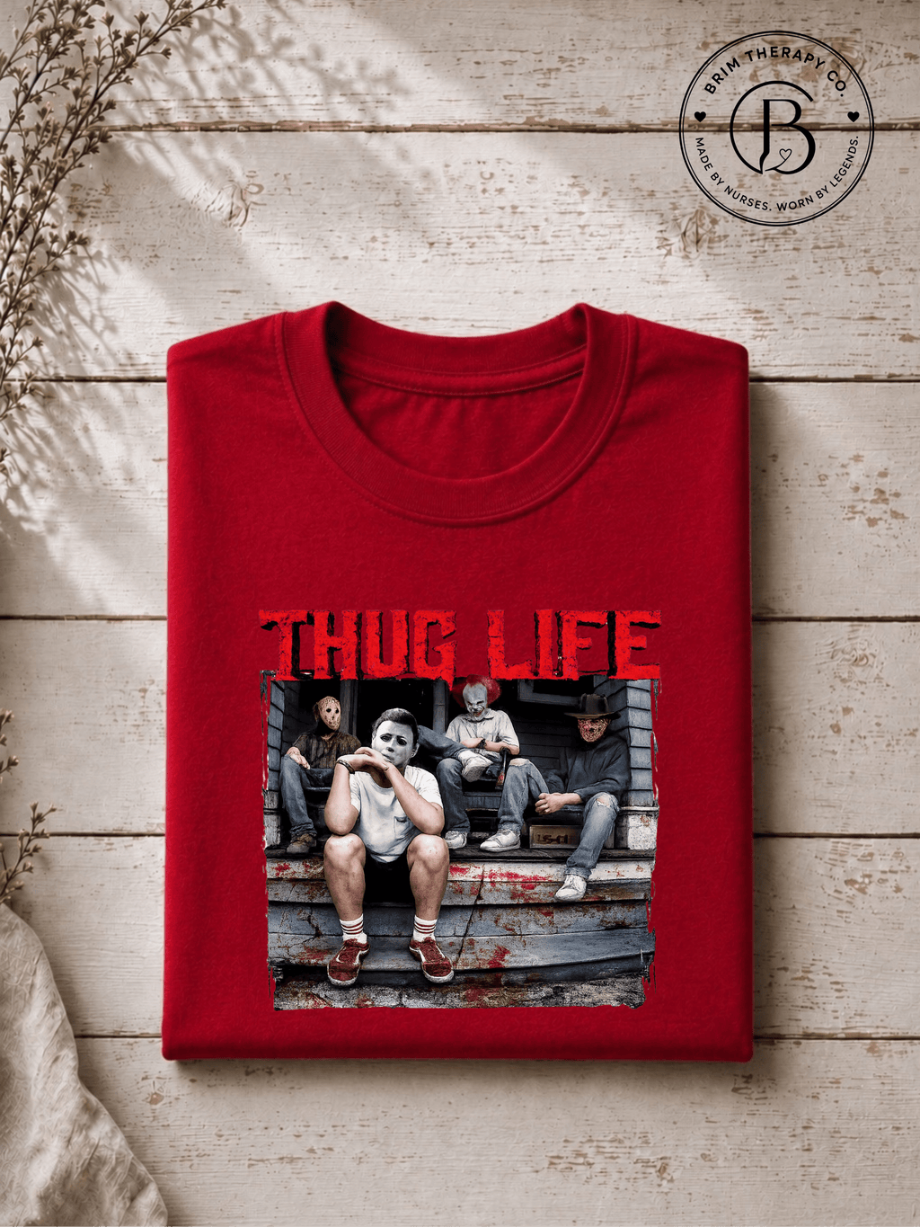 SEHL1036: Thug Life Horror Icons Halloween Tee