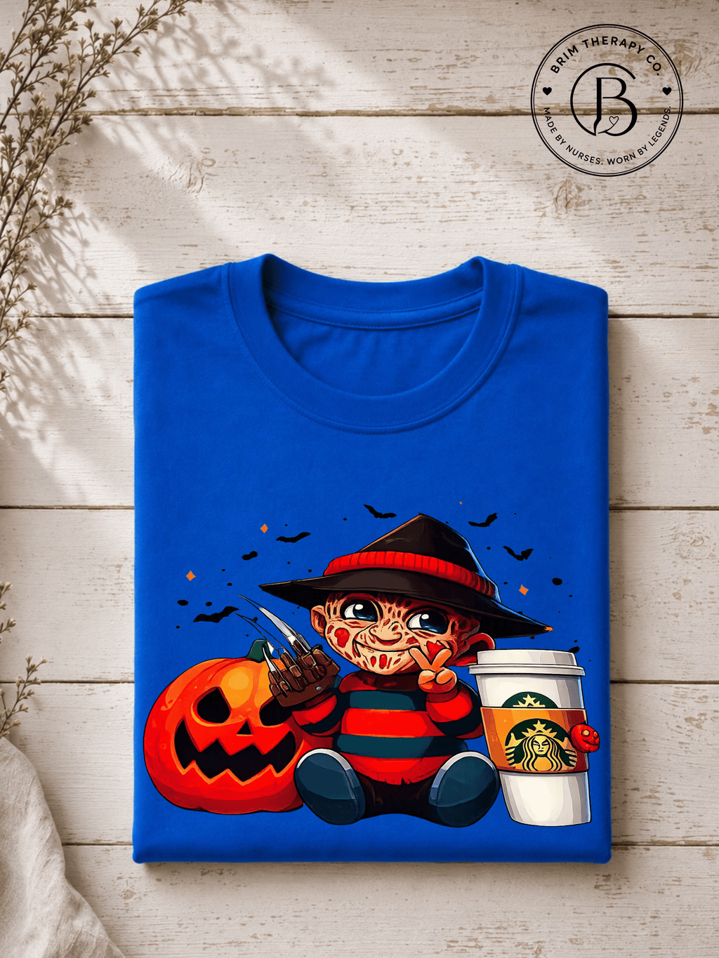 SEHL1039: Nightmare Fuel & Coffee Freddy Halloween Tee