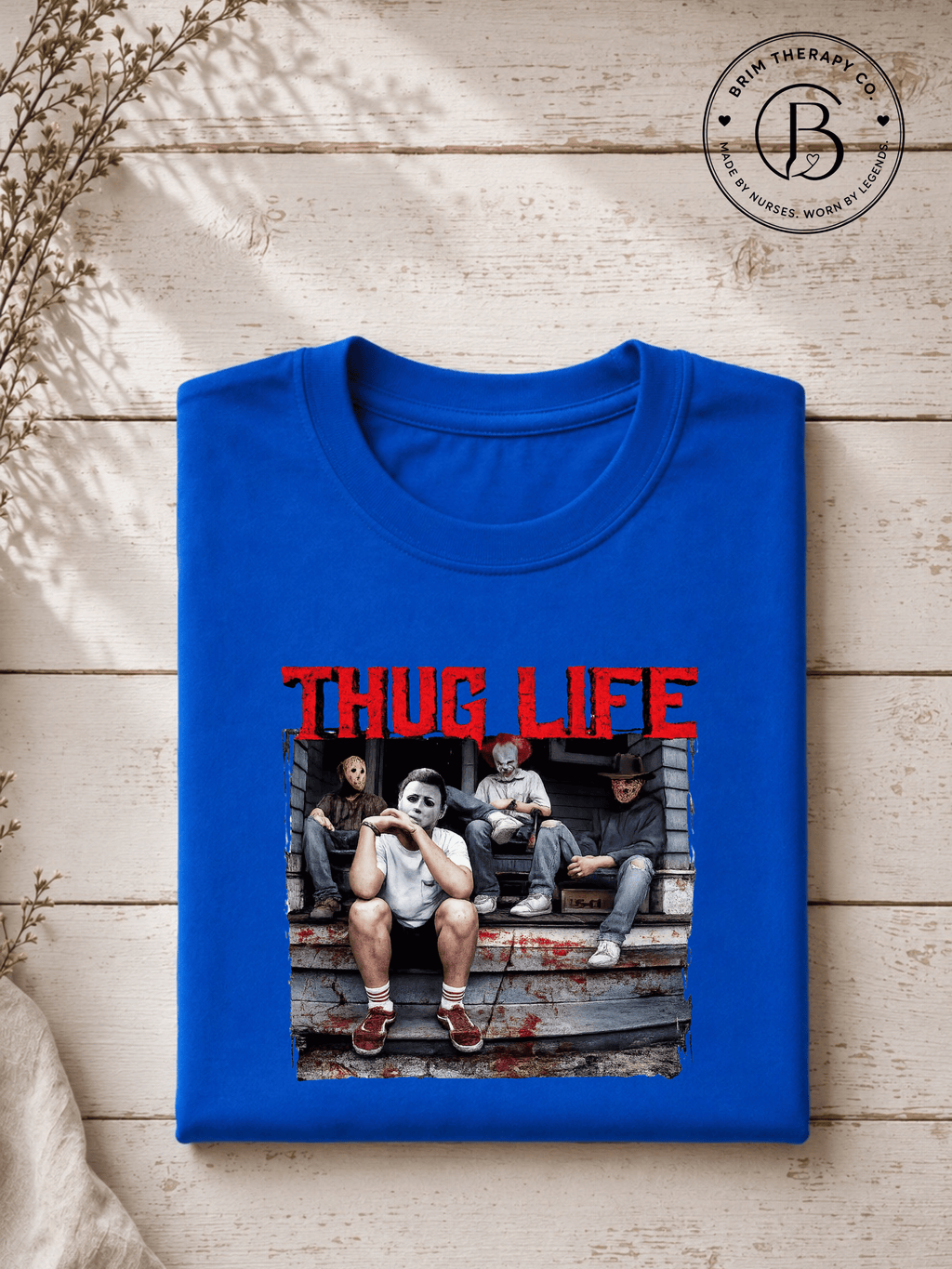 SEHL1036: Thug Life Horror Icons Halloween Tee