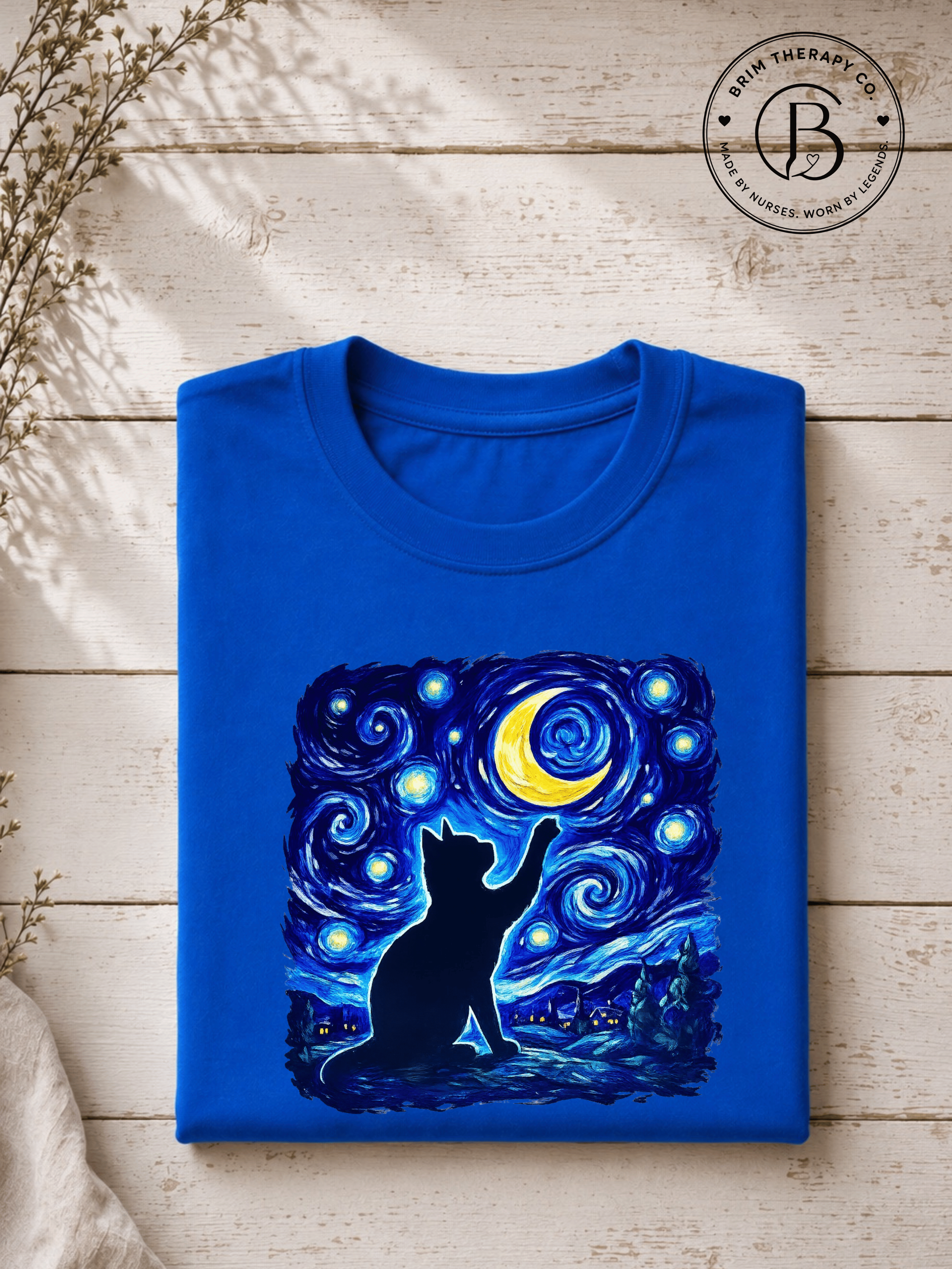 SEHL1010: Starry Night Cat Tee