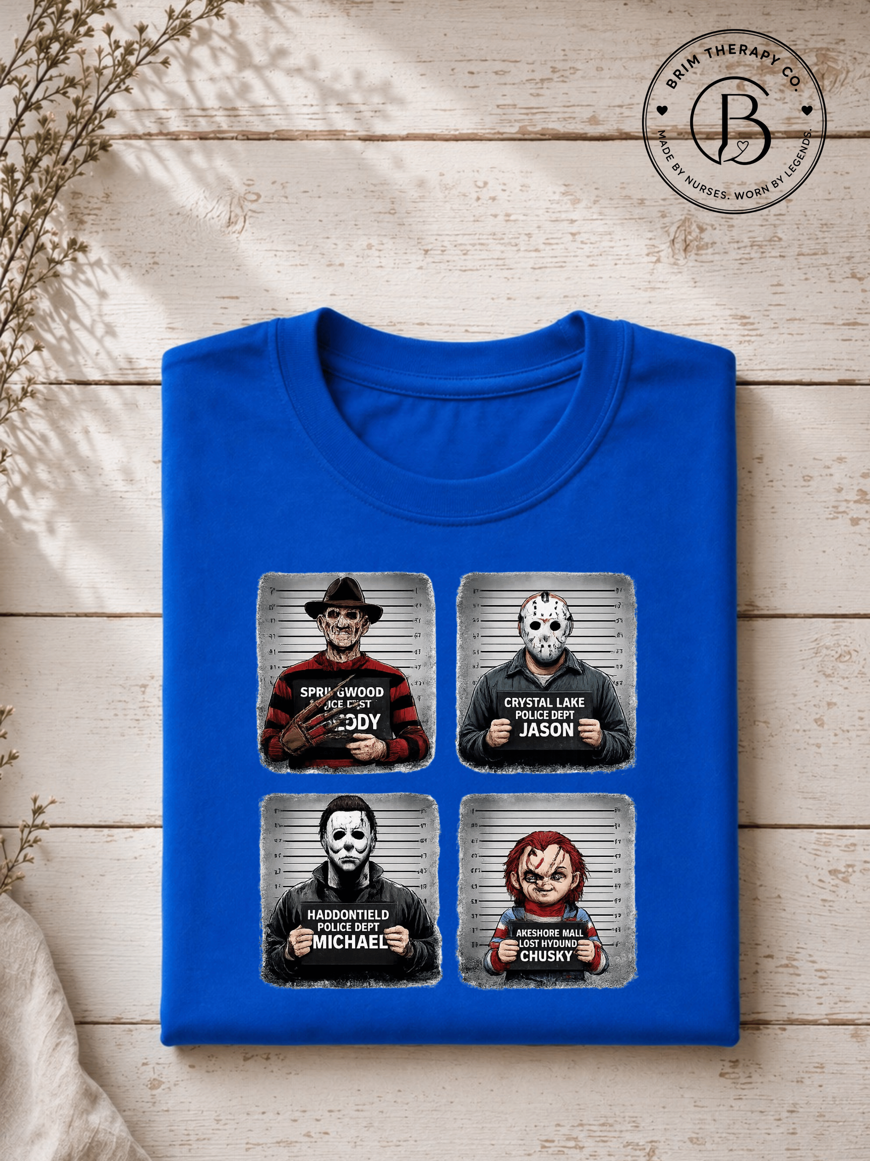 SEHL1019: Booked & Busted Horror Icons Tee
