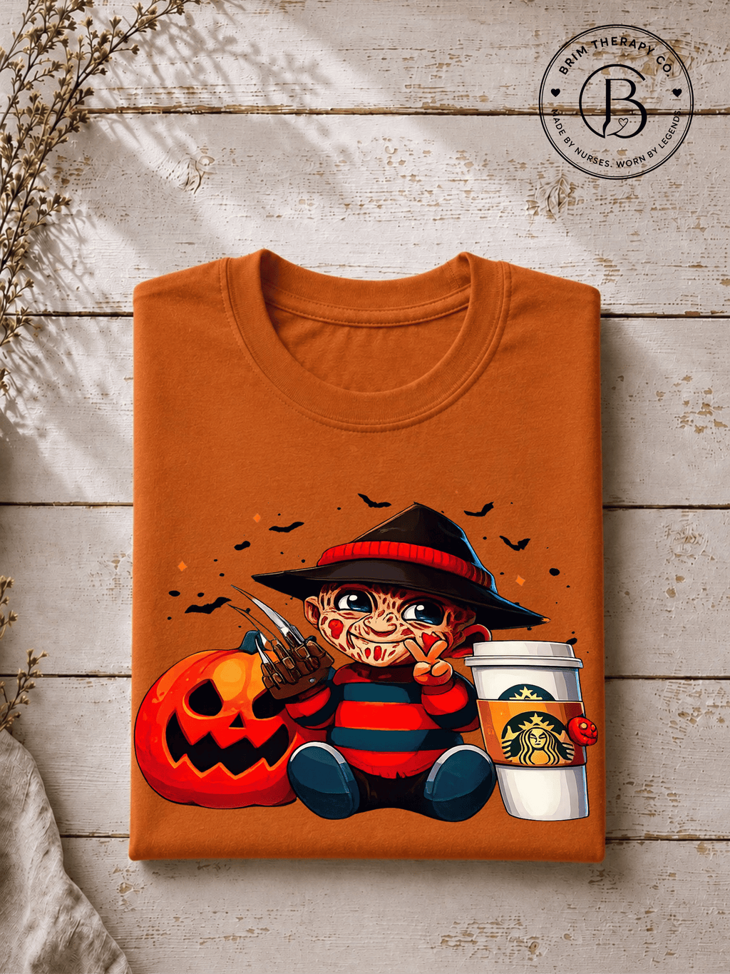 SEHL1039: Nightmare Fuel & Coffee Freddy Halloween Tee