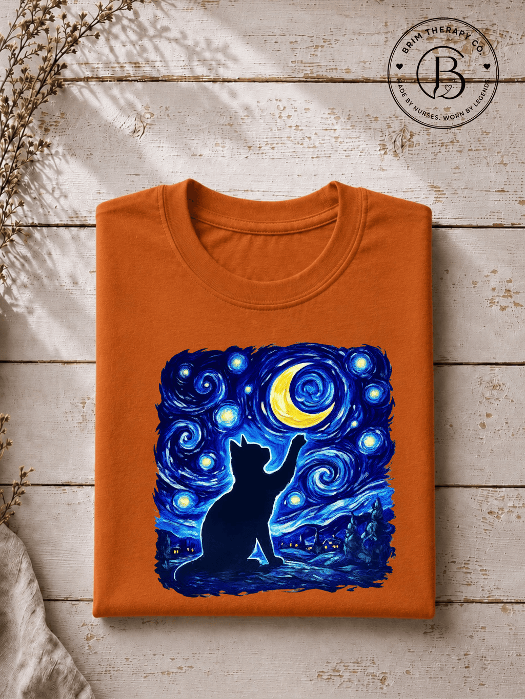 SEHL1010: Starry Night Cat Tee