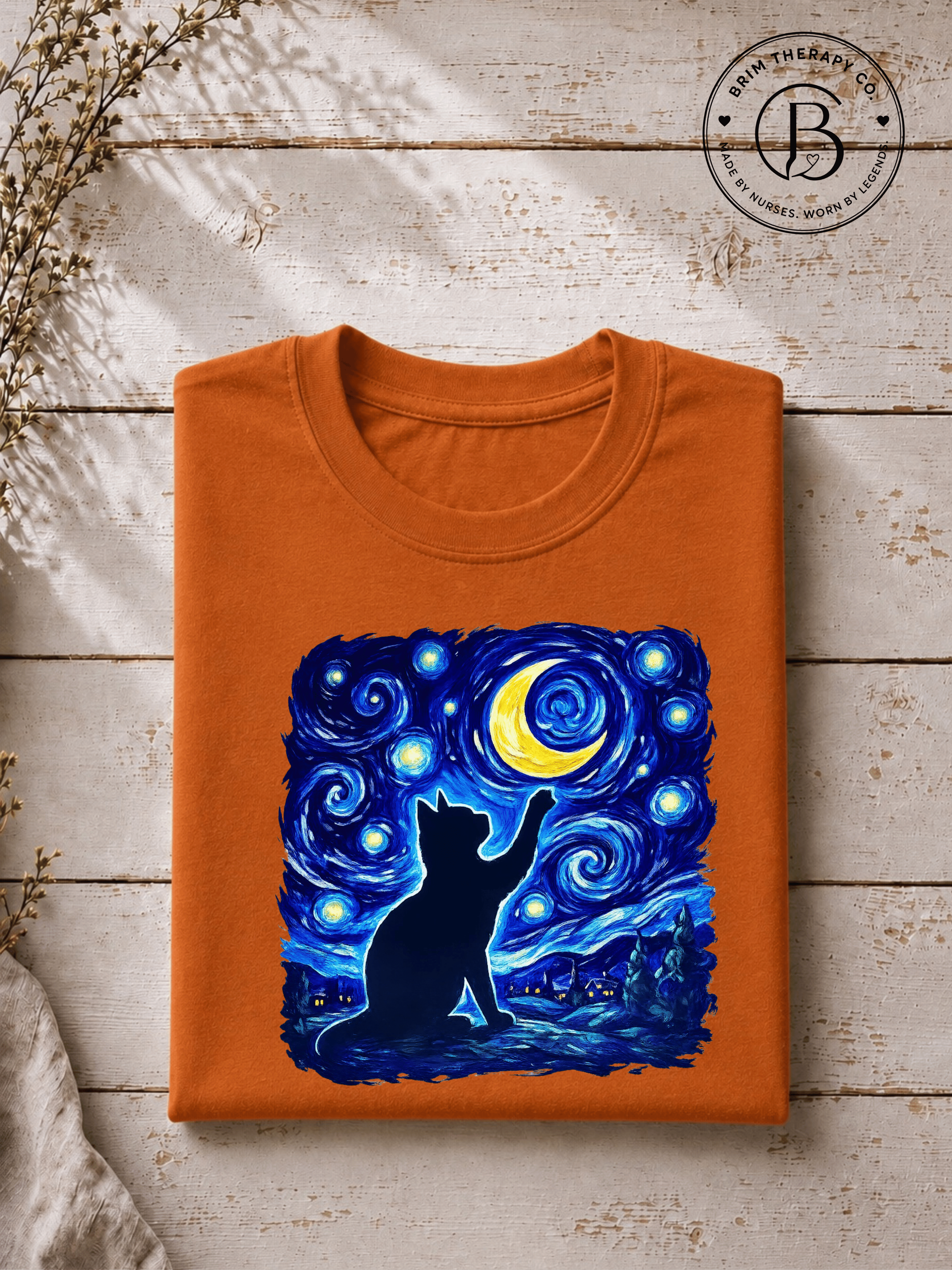 SEHL1010: Starry Night Cat Tee