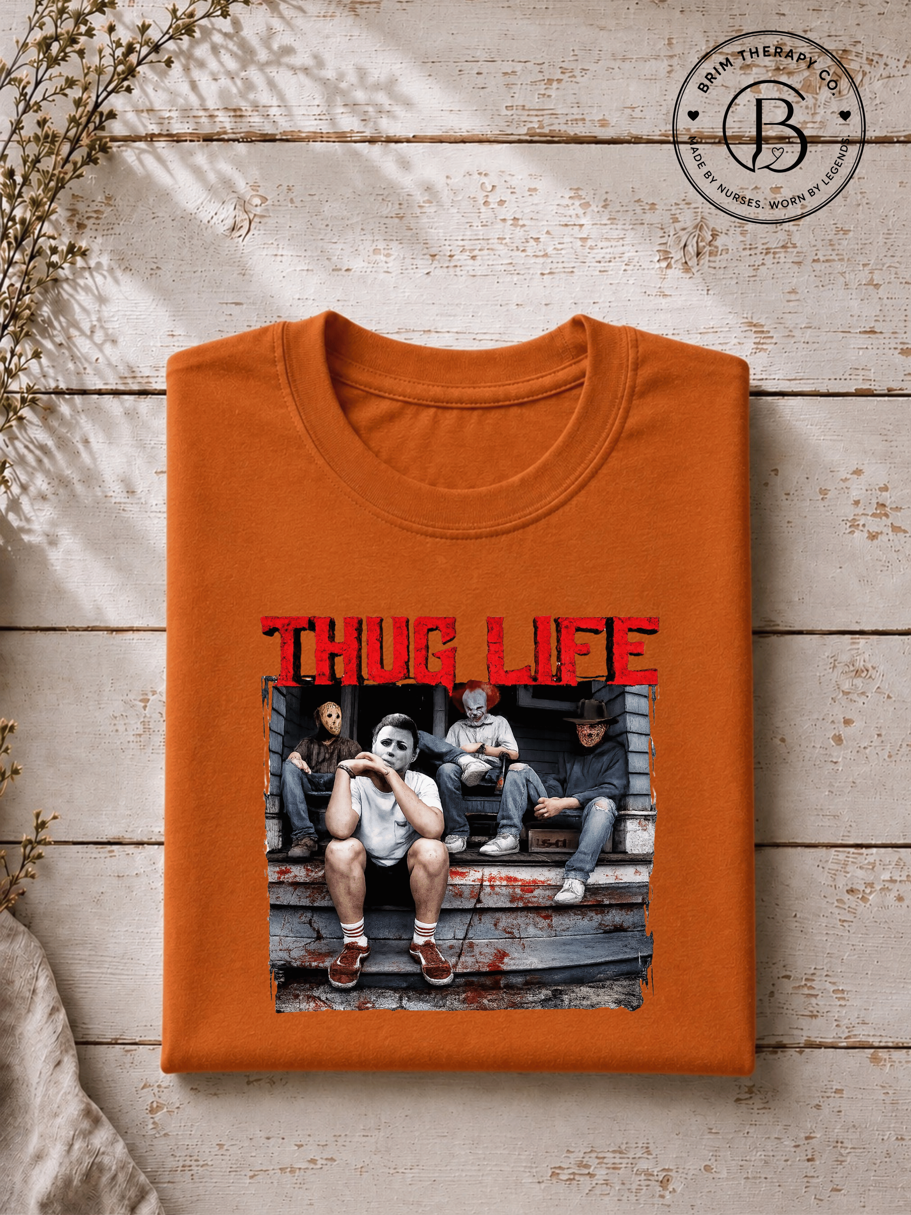 SEHL1036: Thug Life Horror Icons Halloween Tee