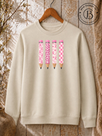 GELI1004: Pencils for Pink Breast Cancer Awareness Teacher Tee