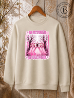 SEHL1319: In October We Wear Pink Witchy Breast Cancer Awareness Tee