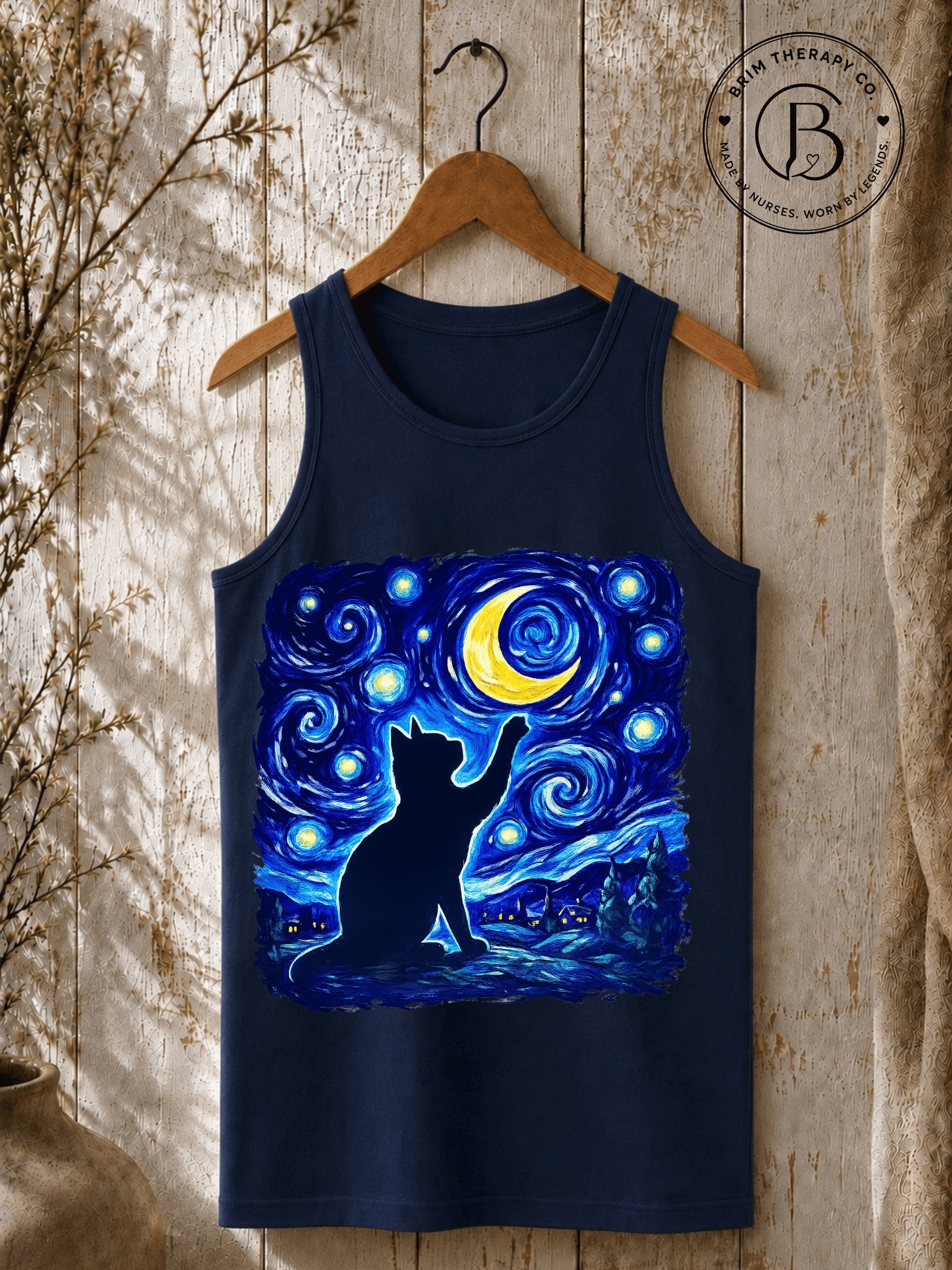 SEHL1010: Starry Night Cat Tee