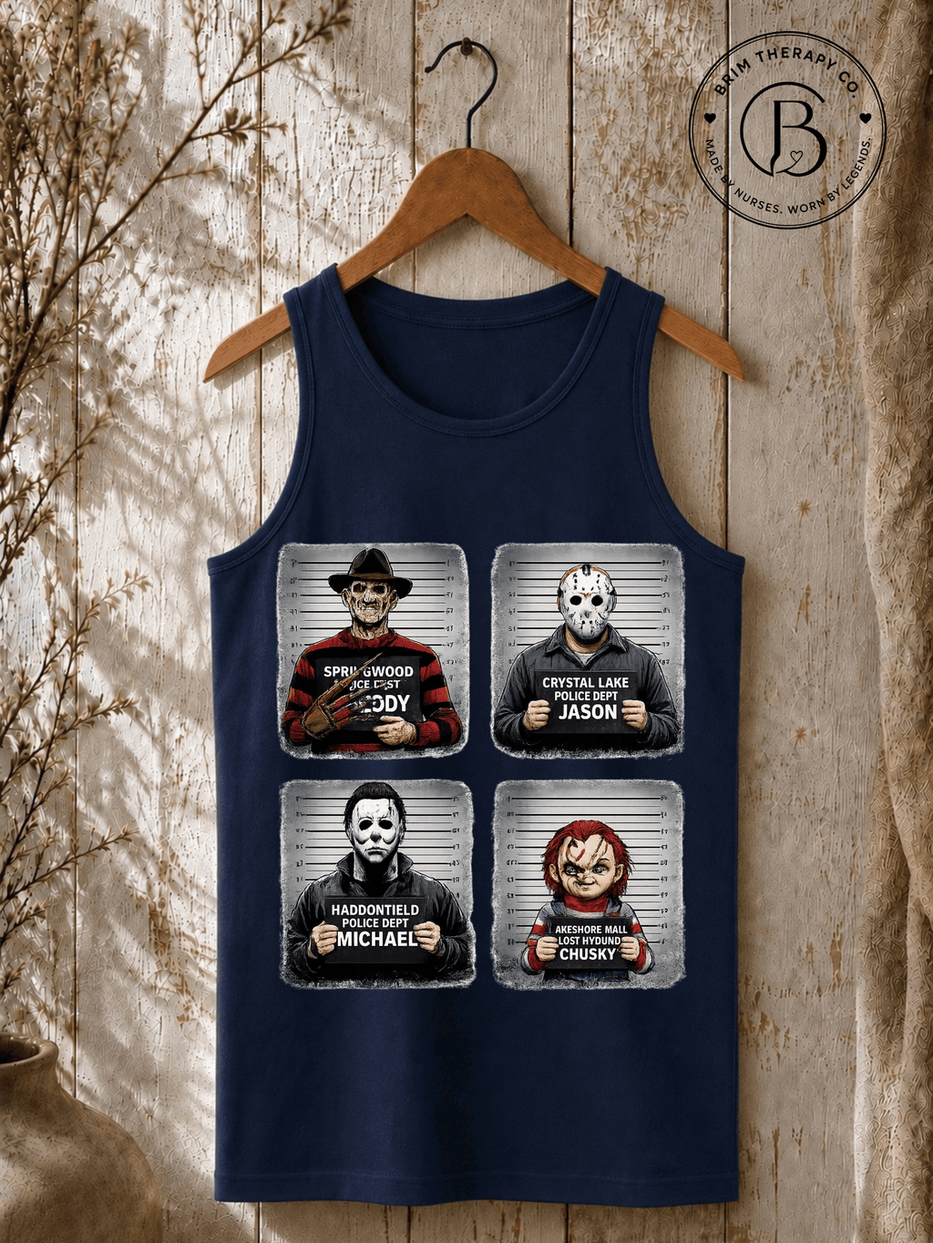 SEHL1019: Booked & Busted Horror Icons Tee